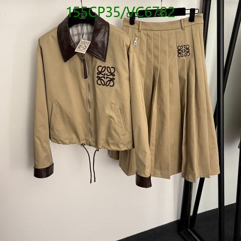 Loewe Luxury Anagram Embroidered Jacket & Pleated Skirt Set - Stylish Two-Piece Outfit