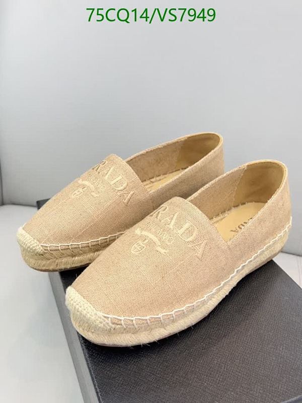 Prada Women's Linen Espadrille Flats - Comfortable & Stylish Slip-On Shoes