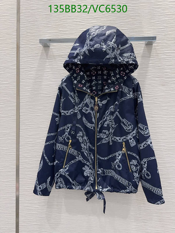 Louis Vuitton Reversible Monogram Chain Print Windbreaker Jacket for Women