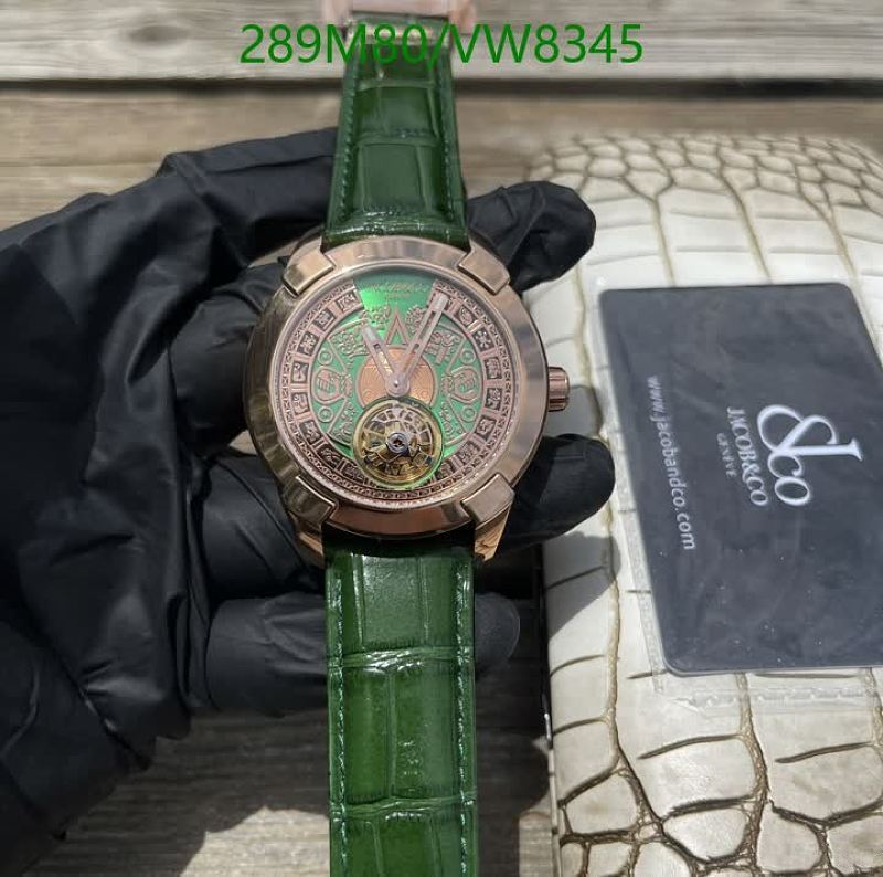 Jacob & Co. Mirror Quality Green Alligator Leather Automatic Watch