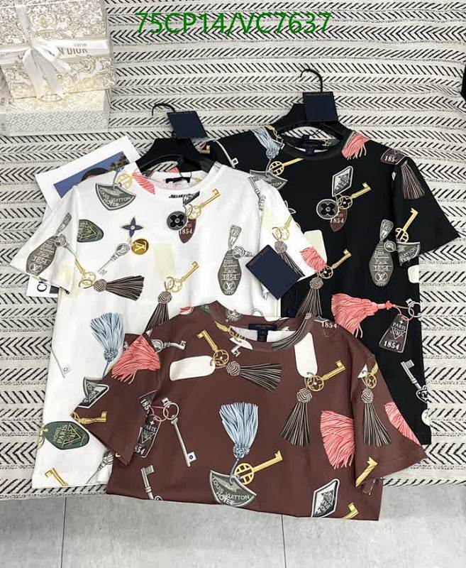 Louis Vuitton Monogram & Keys Print Cotton T-Shirt - Unisex Short Sleeve Top