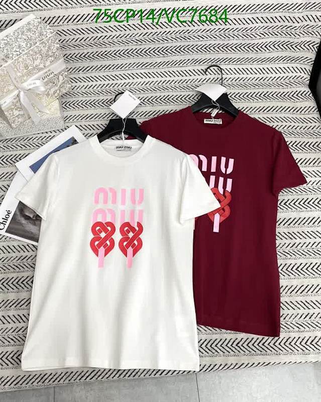 Miu Miu Women's Cotton Crew Neck T-Shirt - Comfortable & Stylish Everyday Wear