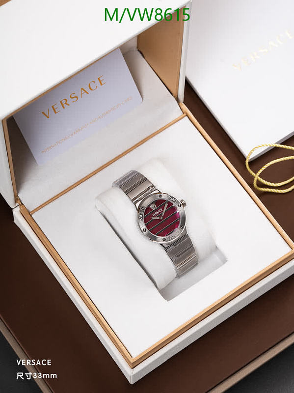Versace Women's Stainless Steel Watch with Mother of Pearl Dial - 33mm