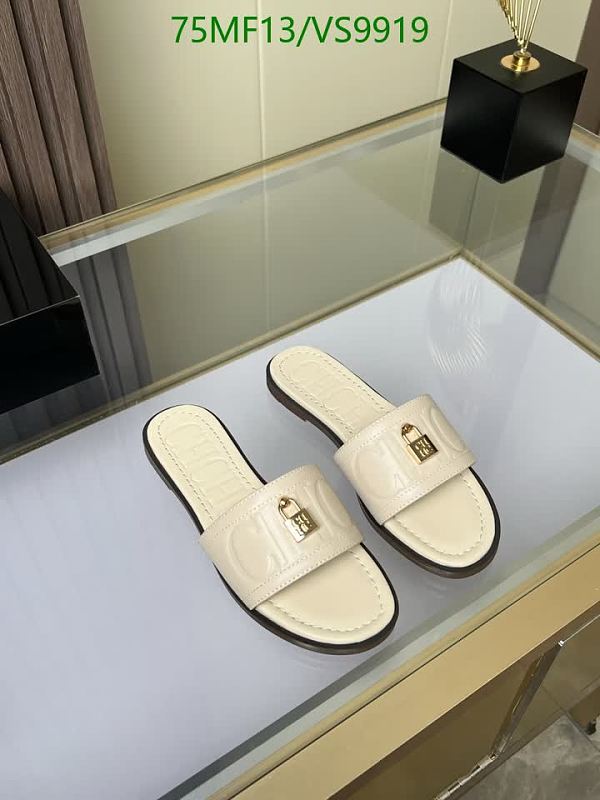 Carolina Herrera Women's Leather Slides with Lock Detail - Comfortable & Stylish