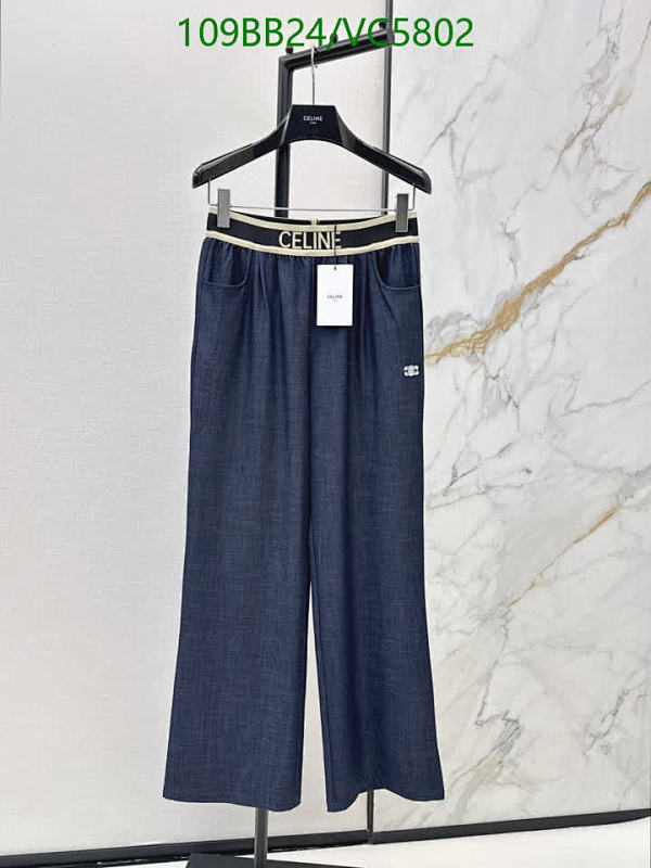 Celine Women's Denim Wide-Leg Pants - Comfortable & Stylish Everyday Wear