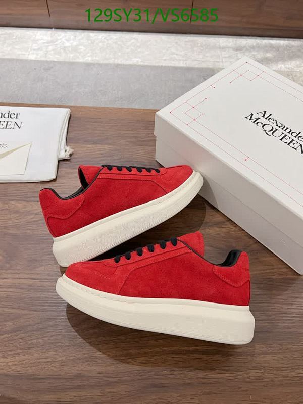 Alexander McQueen Women's Red Suede Lace-Up Sneakers - Fashionable & Comfortable