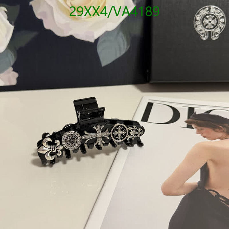 Chrome Hearts Inspired Hair Claw Clip - Elegant Black & Silver Rhinestone Design