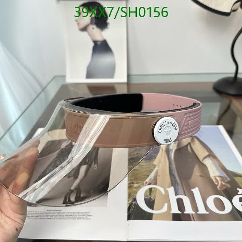 Dior Club1 Visor: Stylish Adjustable Sun Protection in Pink & Clear