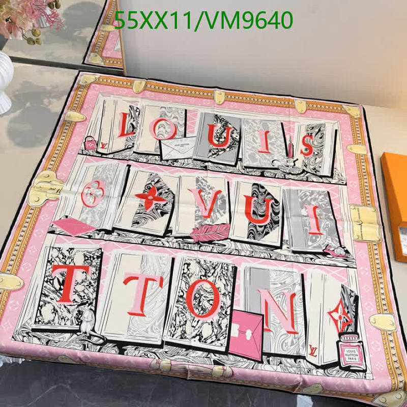 Louis Vuitton 90x90cm Mulberry Silk Scarf - Elegant Pink Monogram Design