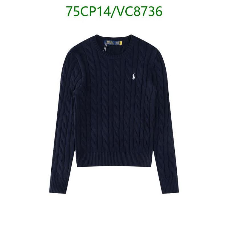 Ralph Lauren Men's Cable Knit Crewneck Sweater Navy Blue