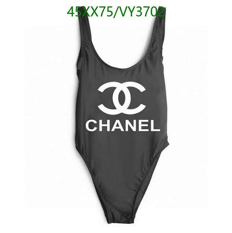 Chanel Inspired Black One-Piece Swimsuit for Women - Stylish Beachwear