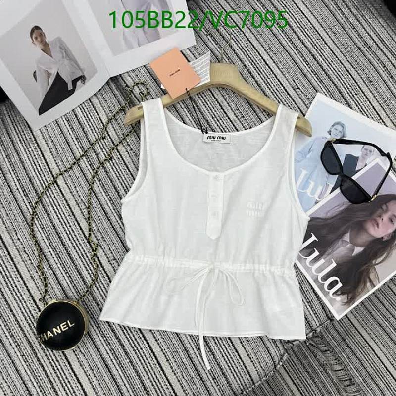 Miu Miu Women's White Sleeveless Button-Front Cropped Top with Drawstring Hem