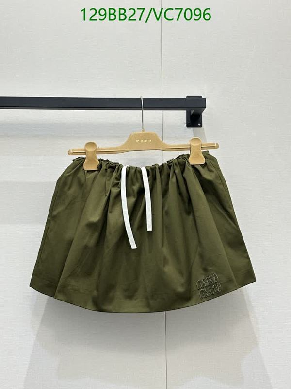 Miu Miu Women's Cotton Mini Skirt - Stylish & Comfortable Olive Green
