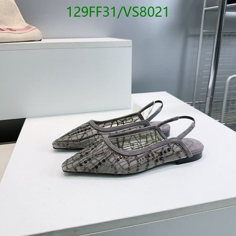 Balenciaga Women's Slingback Mesh Flats with Sequins