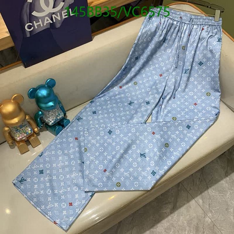 Louis Vuitton Monogram Light Blue Pajama Pants - Comfortable Loungewear