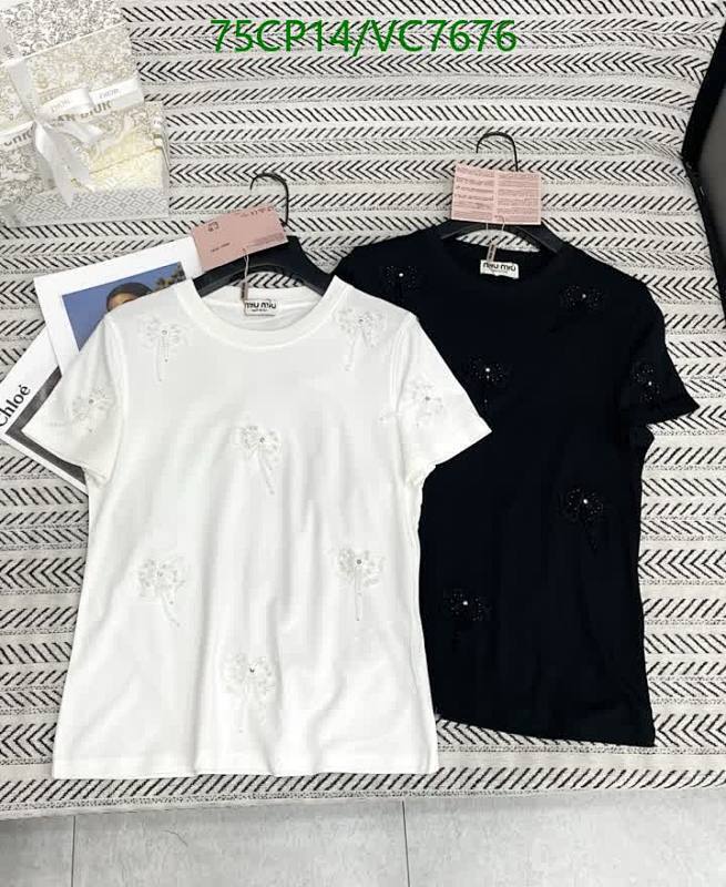 Miu Miu Embellished Cotton T-Shirt - Chic & Comfortable Everyday Wear