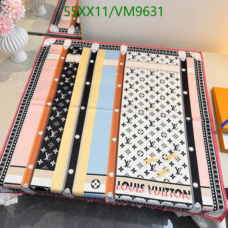 Louis Vuitton "LV Monogram" Silk Scarf 90x90cm in Pink/Multi-Color