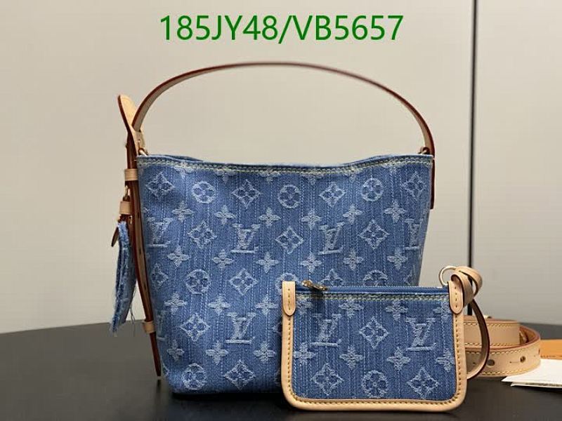 Louis Vuitton Denim Onthego MM Tote Bag with Detachable Pouch - Mirror Quality