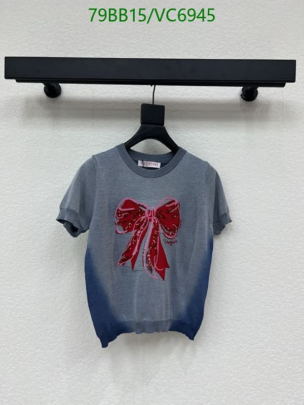 Valentino Knitted Short Sleeve Top with Bow Design - Comfortable & Stylish