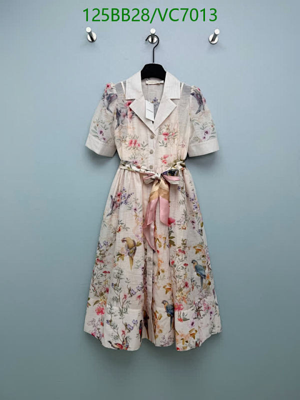 Zimmermann Women's Floral & Bird Print Cotton Midi Dress with Belt