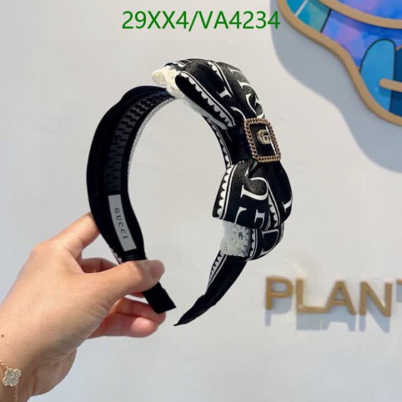 Gucci "GUCCI" Print Headband with Double G Buckle - Elegant Hair Accessory