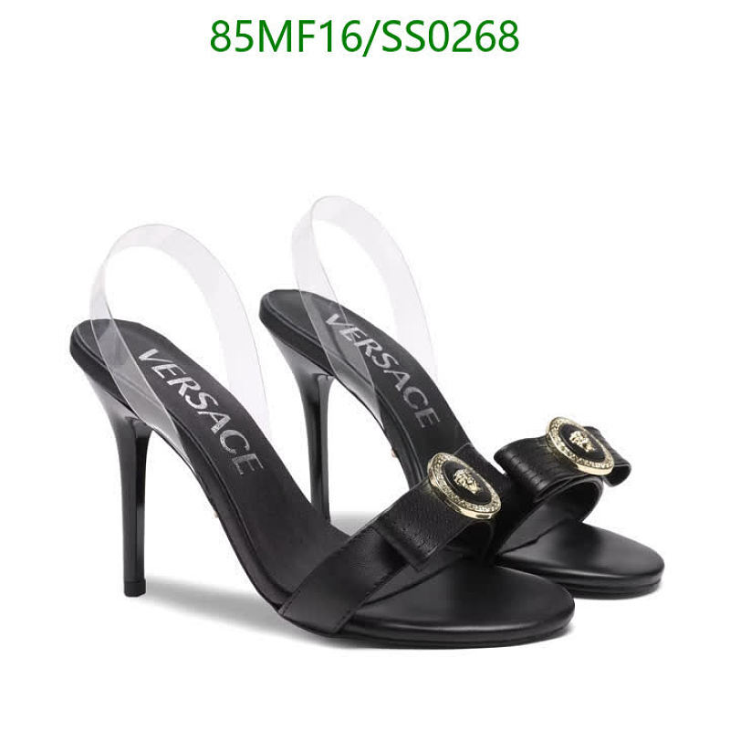 Versace Women's Black Leather High Heel Sandals with Medusa Head Detail