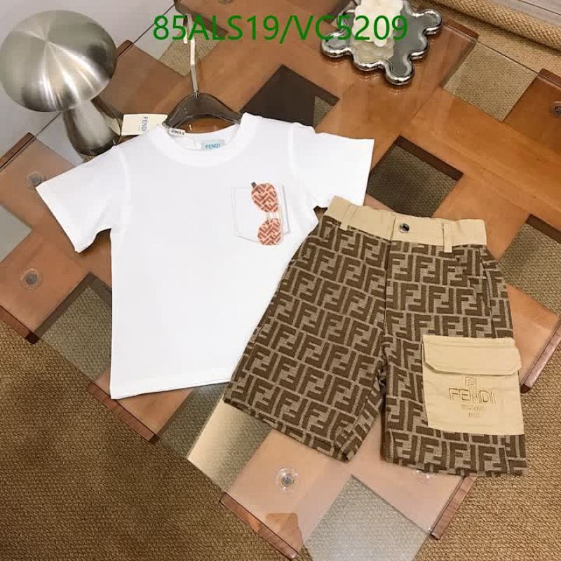 Fendi Kids Monogram Shorts & T-Shirt Set - Cotton Blend Two-Piece Outfit