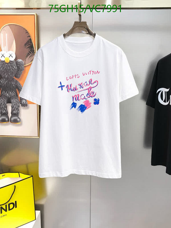 Louis Vuitton "Human Made" Graphic Print Cotton T-Shirt