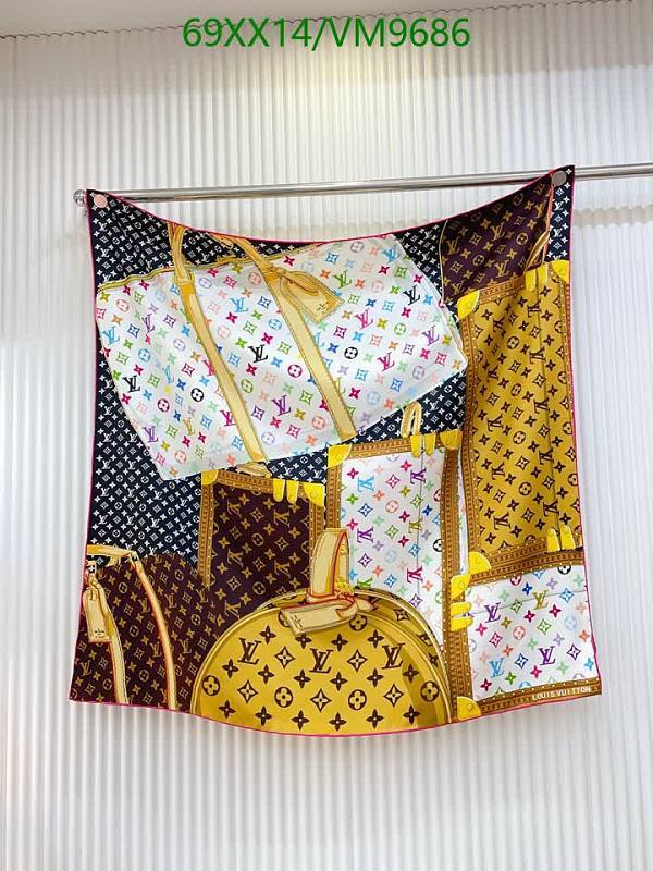 Louis Vuitton "Monogram" Silk Square Scarf 90x90cm