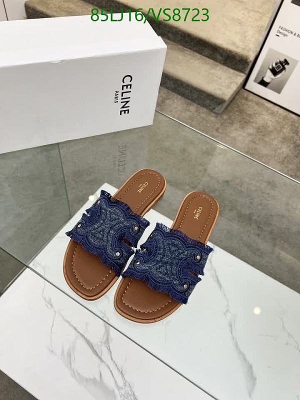 Celine Women's Denim Slide Sandals - Genuine Leather Outsole