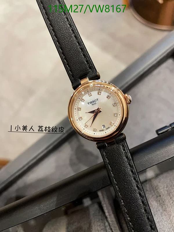 Tissot Women's Quartz Watch with Genuine Leather Strap & Sapphire Glass