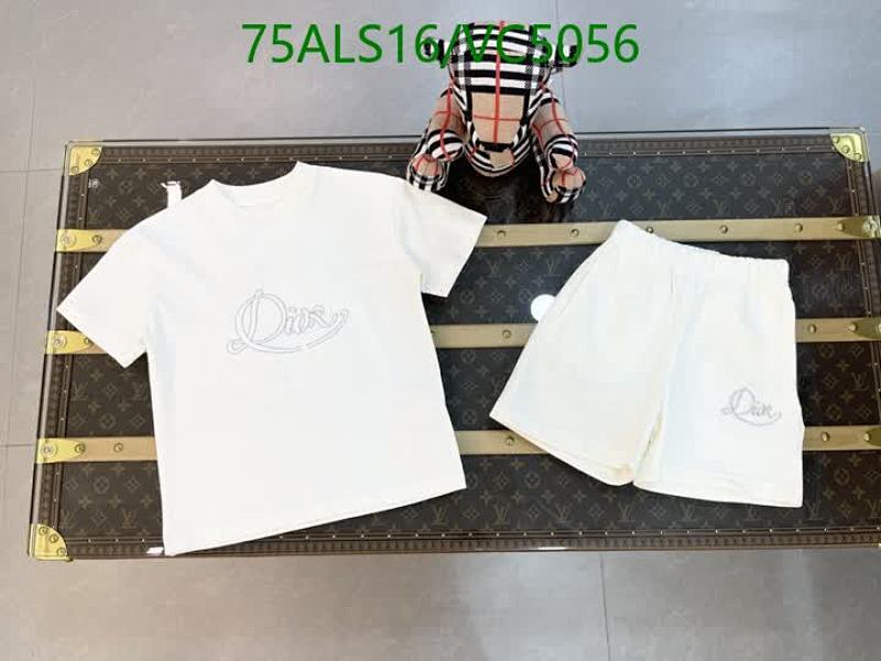 Dior Kids' Cotton T-Shirt & Shorts Set - White Summer Outfit for Children