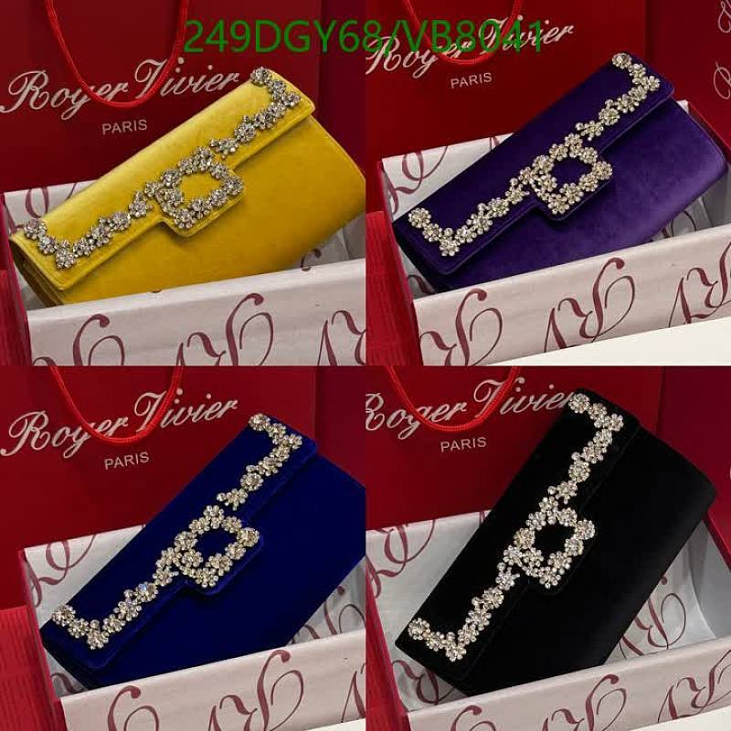Roger Vivier Embellished Velvet Clutch Bag - Luxury Evening Wear