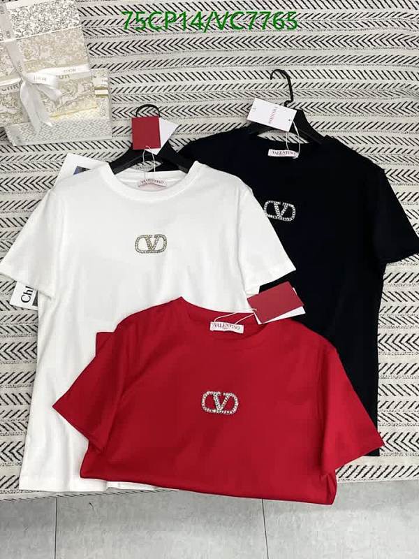 Valentino Garavani Women's Cotton T-Shirt with Crystal VLogo Signature