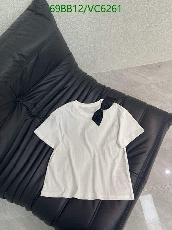 Chic Dior Cotton T-Shirt with Elegant Black Bow Detail for Women