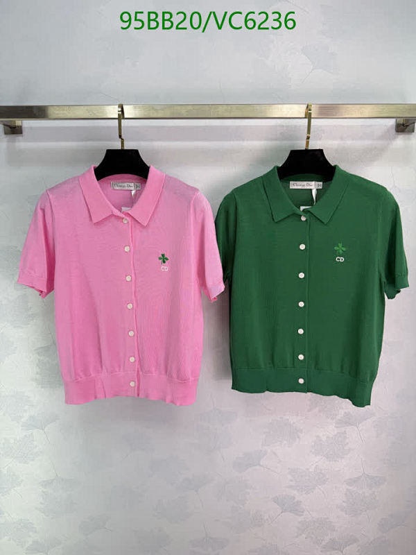 Dior Knitted Wool Short-Sleeve Polo Shirt for Women - Elegant & Comfortable