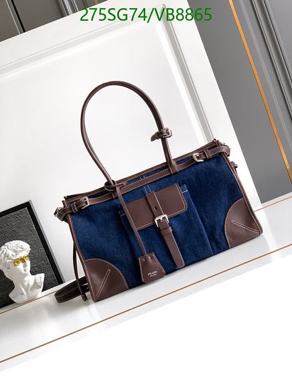 Prada Denim and Leather Tote Bag