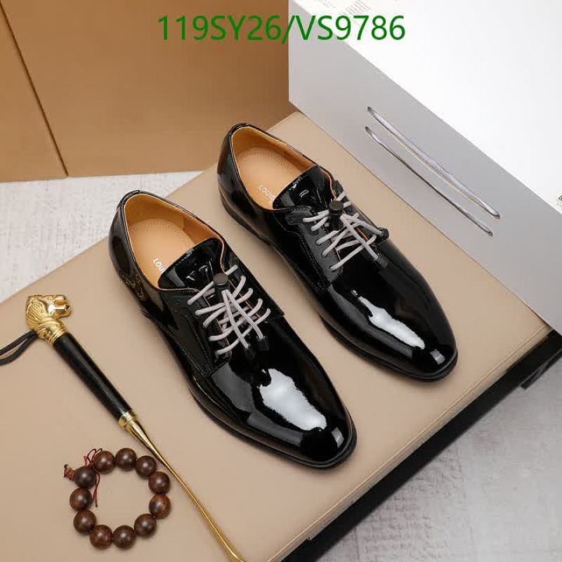 Louis Vuitton Men's Black Patent Calf Leather Oxford Shoes
