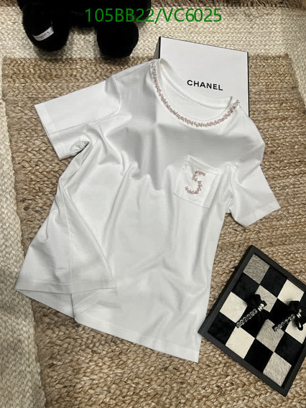 Chanel Embellished Cotton T-Shirt - Elegant White Tee with Beaded Neckline