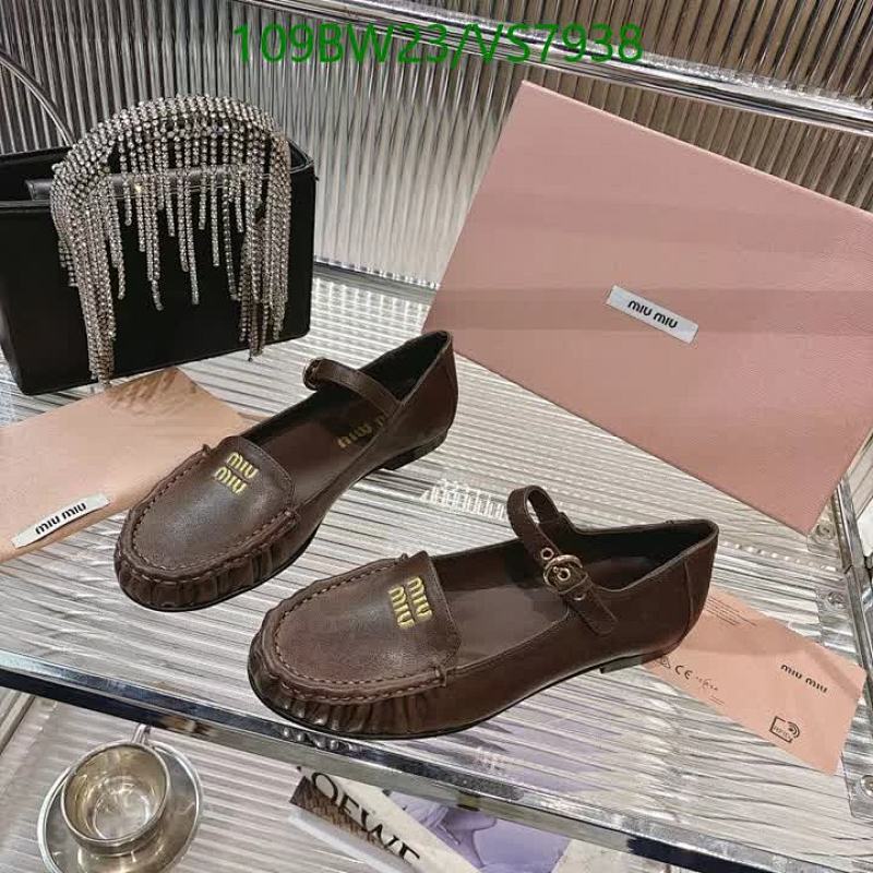 Miu Miu Women's Sheepskin Mary Jane Flats - Comfortable & Stylish Loafers