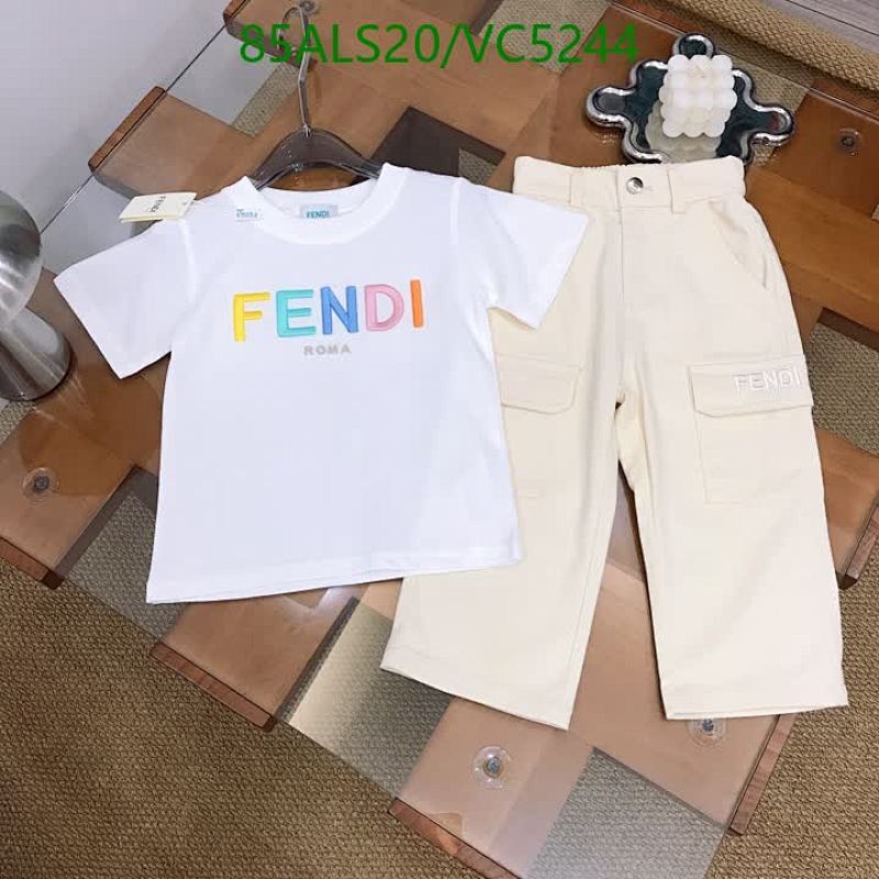 Fendi Kids' Colorful Logo Tee & Cargo Pants Set - Premium Cotton Comfort