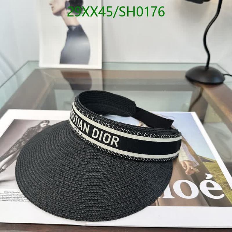 Dior Club Visor in Black Woven Straw - Stylish Sun Protection Hat