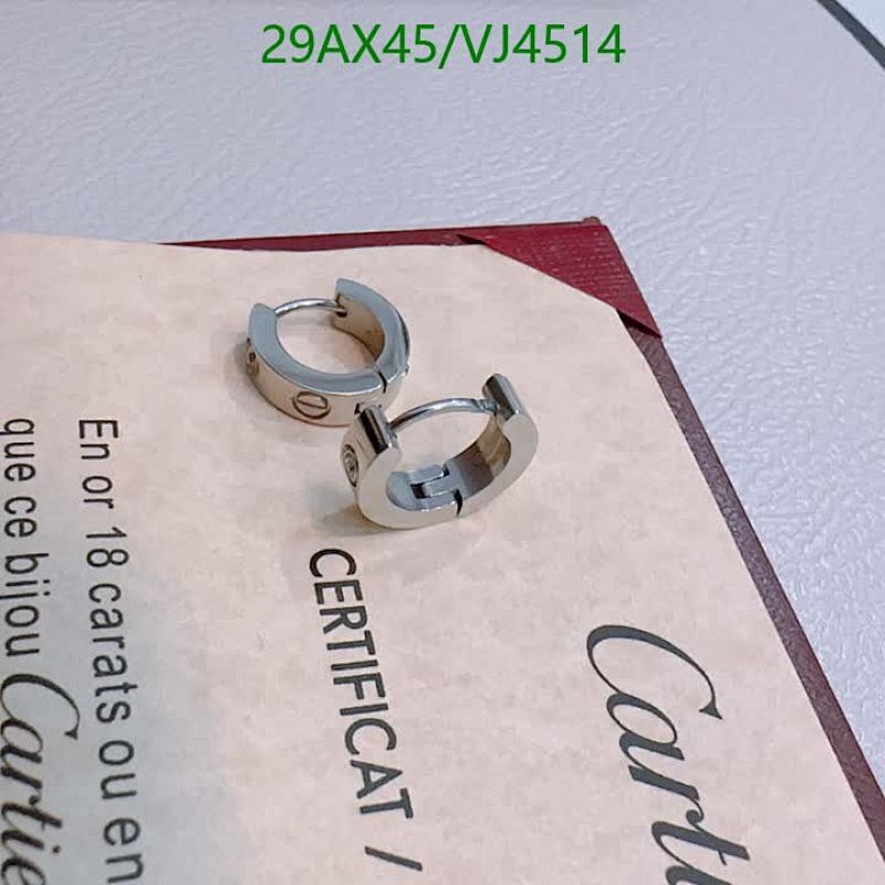 Cartier Love Collection Silver-Tone Hoop Earrings - Elegant 18K Gold Plated Jewelry