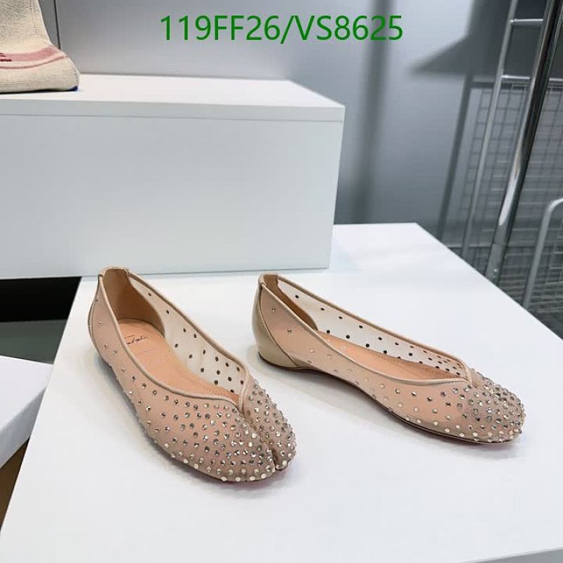 Maison Margiela Women's Mesh Ballet Flats with Rhinestones