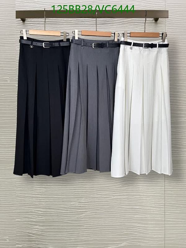 Louis Vuitton Pleated Midi Skirt with Belt - Elegant Polyester Fiber Design