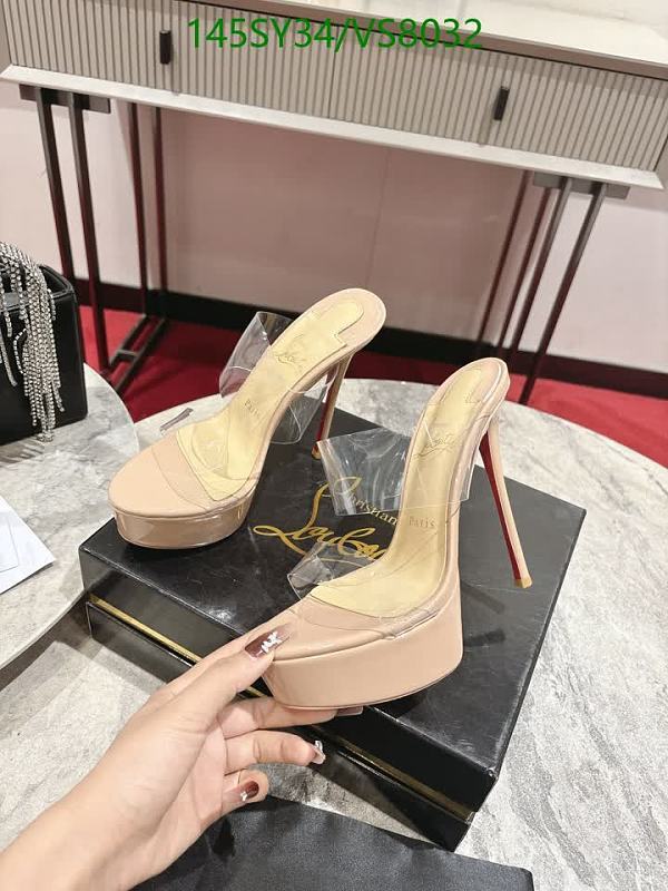Christian Louboutin Women's Beige Platform High Heel Sandals EU35-42