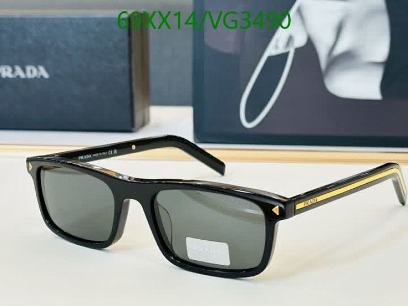 Prada VG3490 Square Frame Sunglasses for Men - Stylish Black & Gold Design 29 Prada VG3490 Square Frame Sunglasses for Men - Stylish Black & Gold Design