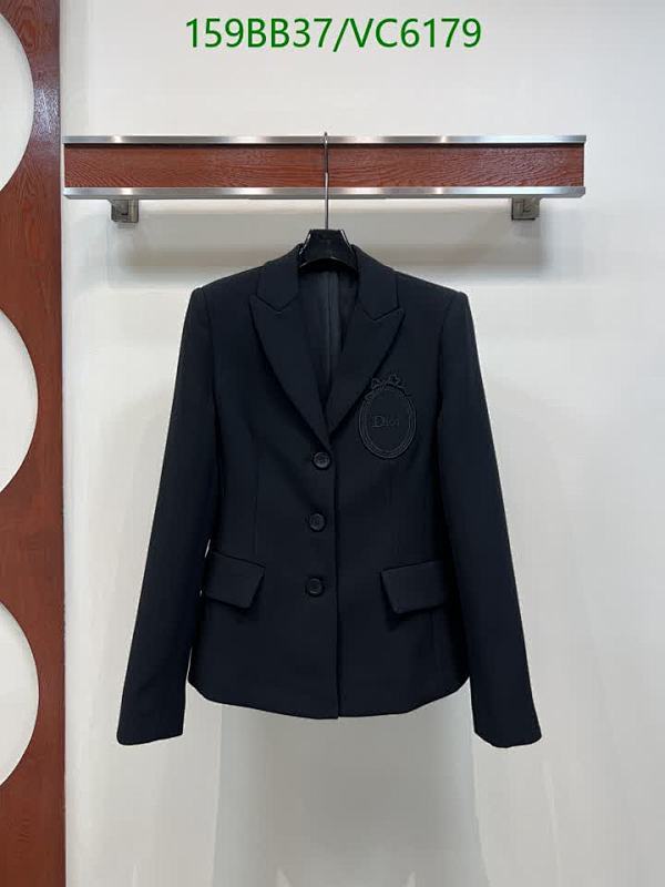 Dior Elegant Black Polyester Fiber Blazer for Women - Stylish & Versatile