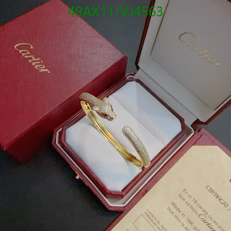 Cartier Panther Head Bangle Bracelet – 18K Gold Plated with Pave Crystals