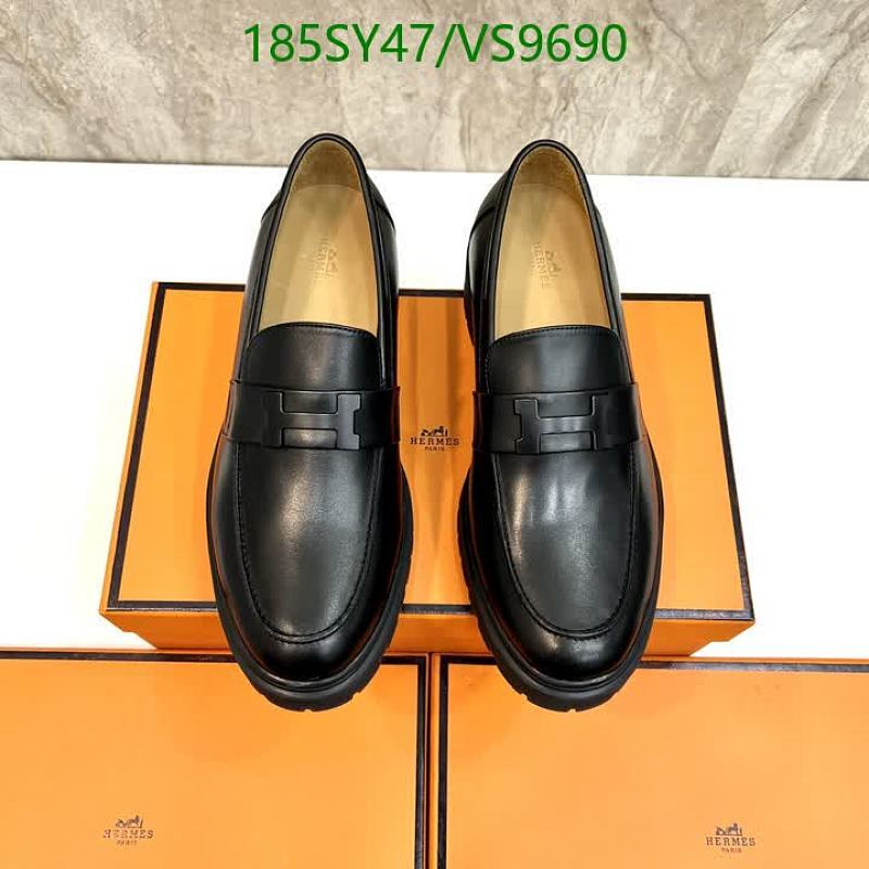Hermes Men's Luxurious Black Cowhide Loafers - EU 38-45, Elegant Slip-On Shoes